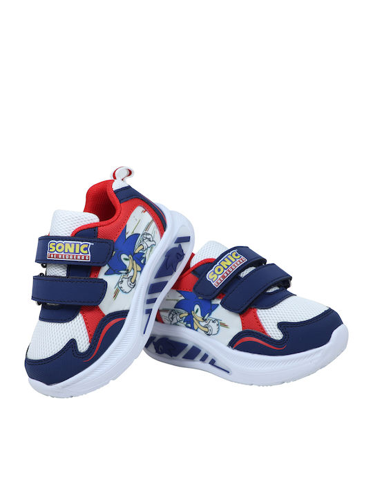 Sport Kids Sneakers with Hook-and-Loop Closure & Lights White