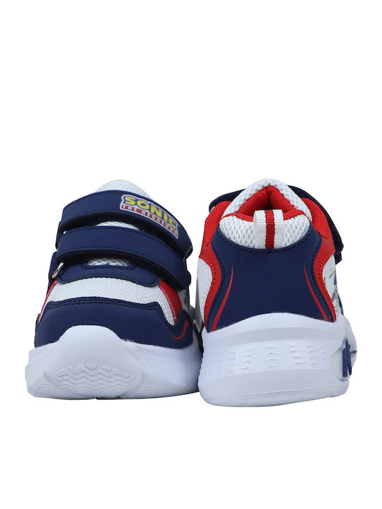 Sport Kids Sneakers with Hook-and-Loop Closure & Lights White