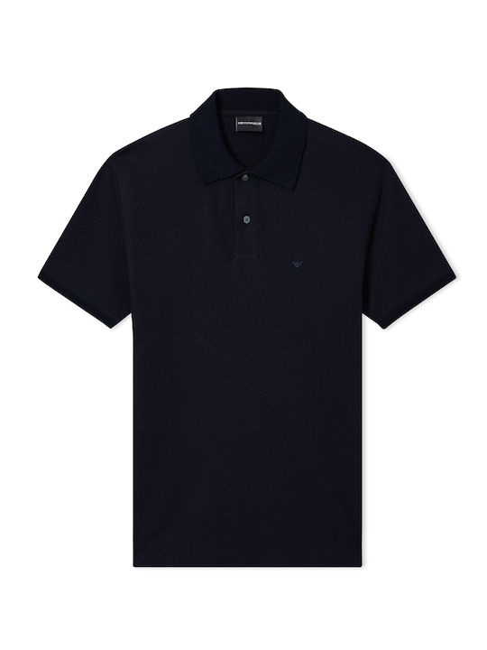Polo Short Sleeve Navy Blue Blouse