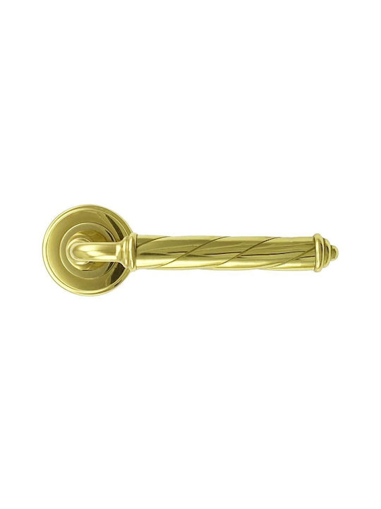 Door Handles Rosette Mariani Venezia Gold Cylinder Security Pair