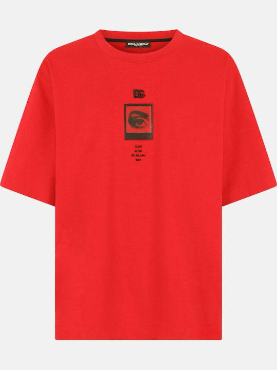 Dolce & Gabbana Kurzarm Herrenblusen Rot