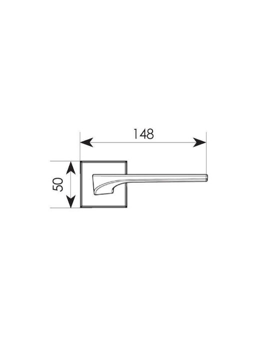 Zogometal Front Door Lever Rosette Copper Pair