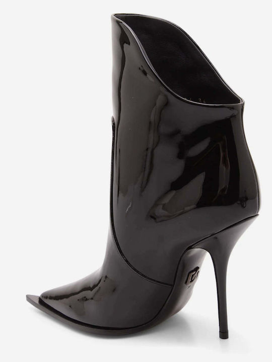 Ghete Dama Ankle Boots din Lac Negre