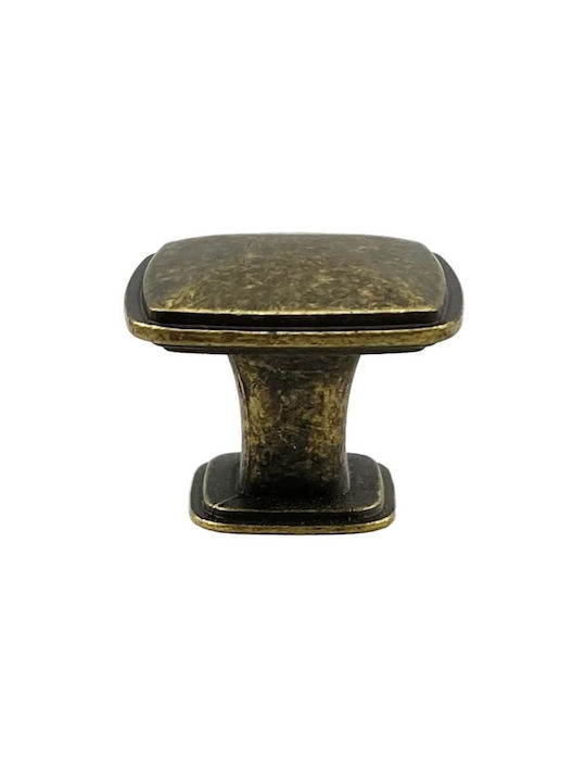 Arte 153 Antik Knopf Möbelgriff aus Zamak Brass 31mm 1Stück