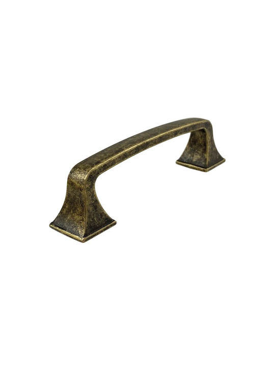 Arte 121 Antic Mâner Mobilier din Zamak în Culoare Bronz 118mm (Distanța între Centre 96mm) 1buc