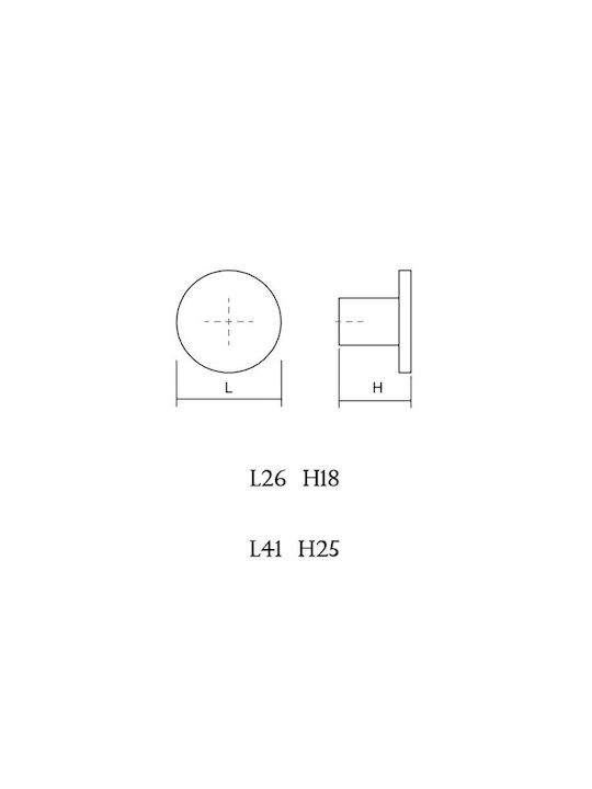 Viefe Buton Mobilier din Metal în Culoare Auriu Φ26mm 0168026Z07 1buc