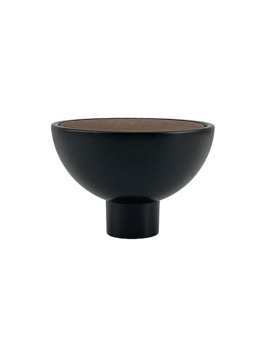 Viefe Buton Mobilier din Zamak & Lemn în Culoare Negru Φ45mm 0489045NM222 1buc