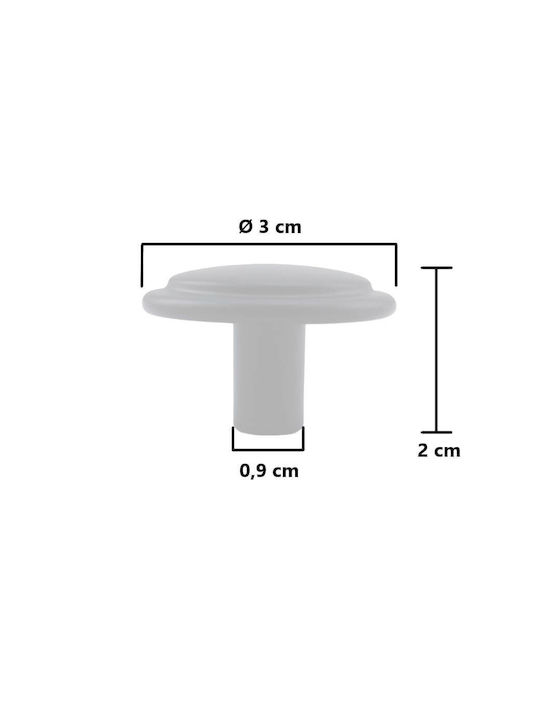 Gamet Knopf Möbelgriff aus Metallisch in Kupfer Farbe Ø30mm 1501-SKOURIA 1Stück