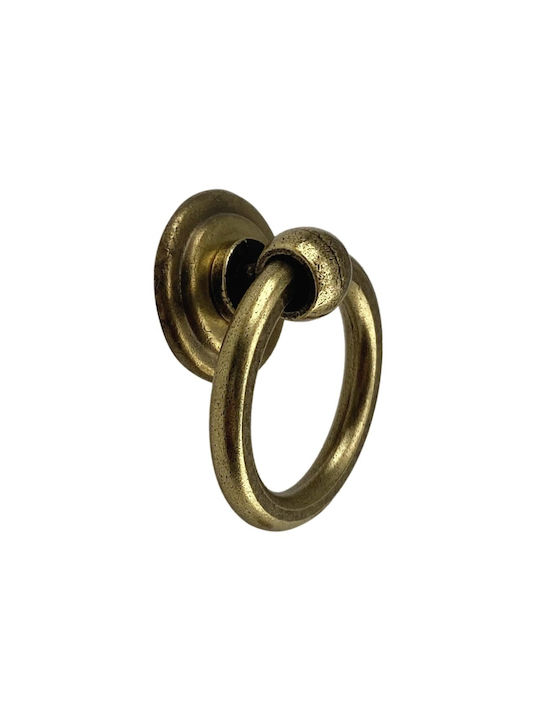 Herrajes Palencia Antik Knopf Möbelgriff aus Metallisch in Gold Farbe 4804-33-ANTIQUE-BRASS 1Stück