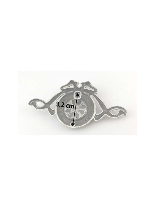 Pamar Antik Handgriff Möbelgriff aus Metallisch in Schwarz Farbe 104mm (Zentrenabstand 32mm) 152334 1Stück