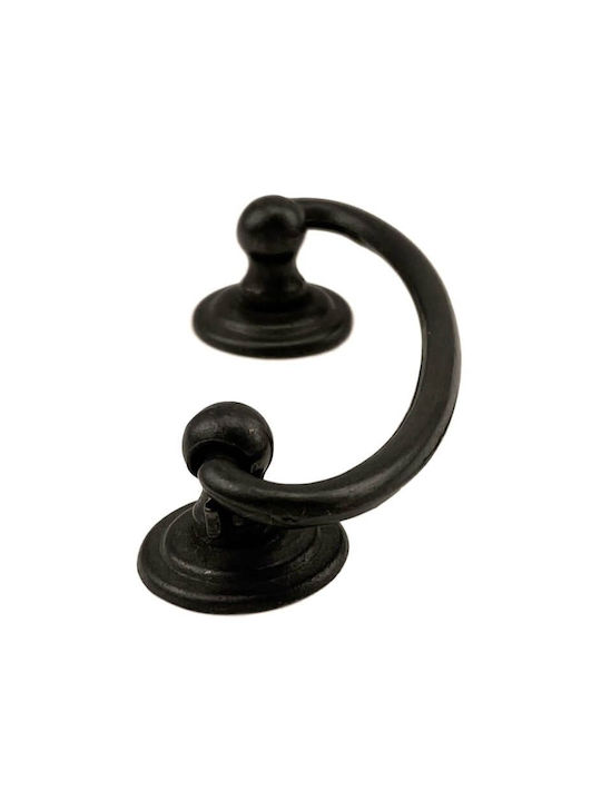 Herrajes Palencia Antik Handgriff Möbelgriff aus Metallisch in Bronze Farbe 88mm (Zentrenabstand 64mm) 4826-64-ANTIQUE-BLACK 1Stück