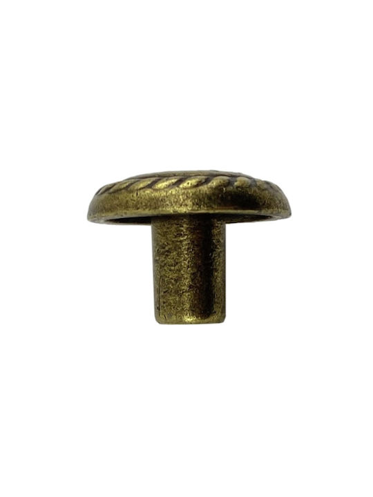 Herrajes Palencia Antik Knopf Möbelgriff aus Metallisch in Gold Farbe Ø24mm 4517-ANTIKE 1Stück