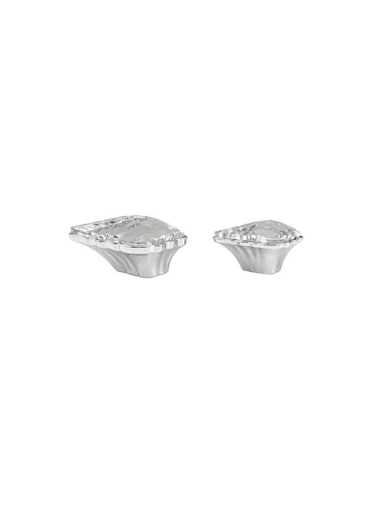 Buton Mobilier din Cristal în Culoare Argintiu 353602 1buc