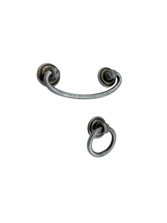 Herrajes Palencia Handgriff Möbelgriff aus Metallisch in Silber Farbe Ø33mm 4804-33-PEWTER 1Stück
