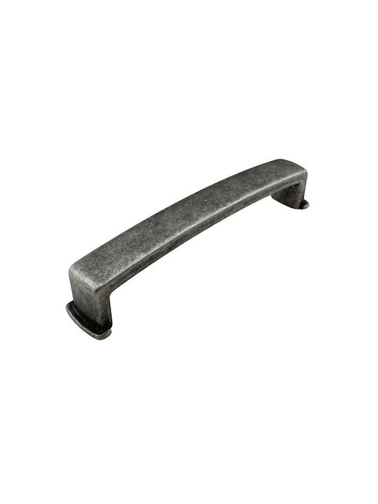 Pamar Handgriff Möbelgriff aus Zamak in Silber Farbe 177mm (Zentrenabstand 160mm) MN-668-160-PEWTER 1Stück