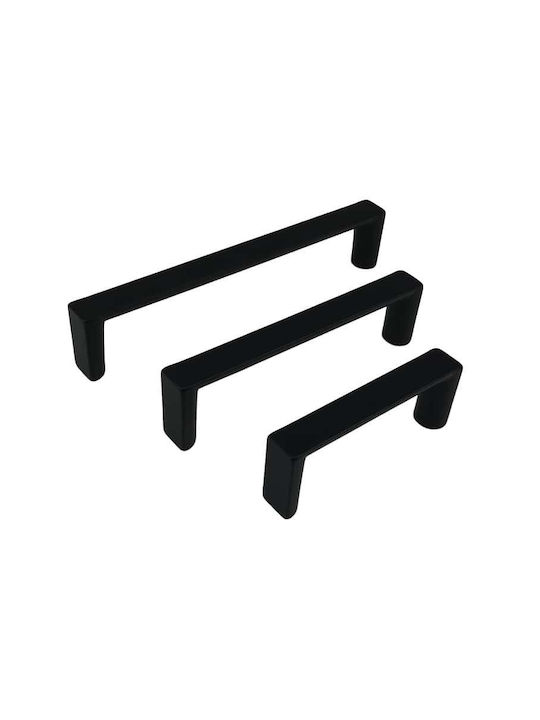 Pamar Handgriff Möbelgriff aus Zamak in Schwarz Farbe 136mm (Zentrenabstand 128mm) 151735 1Stück