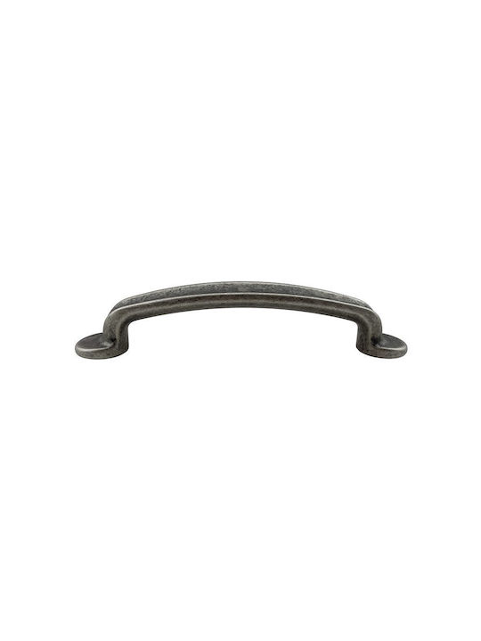 Pamar Handgriff Möbelgriff aus Metallisch in Silber Farbe 128mm MN-598-128-PEWTER 1Stück