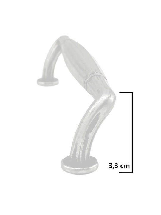 Herrajes Palencia Handgriff Möbelgriff aus Metallisch in Silber Farbe 143mm (Zentrenabstand 128mm) OCTO-153-128-PEWTER 1Stück