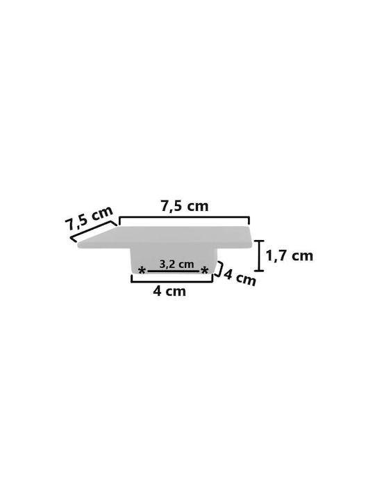 Herrajes Palencia Knopf Möbelgriff aus Metallisch Checkmate Black 7522-32-black 1Stück