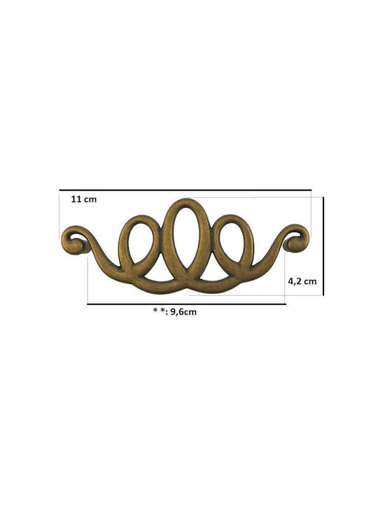 Möbelgriffe Besana 1386 96mm Antik Florence