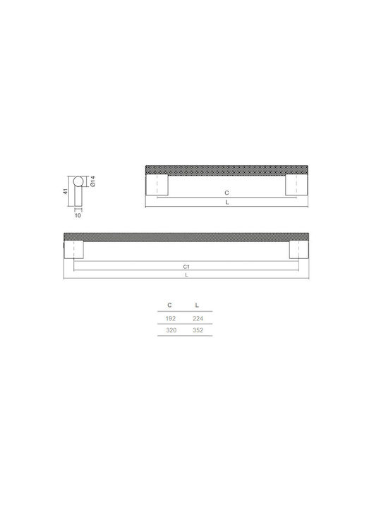 Mâner Pentru Mobilier Viefe Graf Big 0486 L30 Negru Periat 320mm