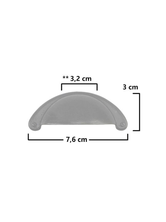 Möbelgriffe Außenseite Herrajes Palencia 48000 32mm Antik Messing