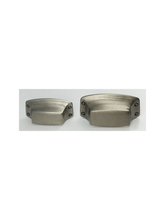 Flush Furniture Handle External Besana 1239 Tin Center 32mm Overall 72mm