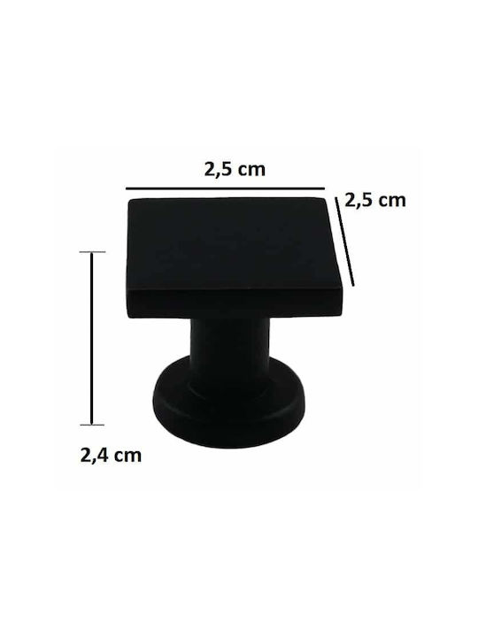 Πόμολο Επίπλων Perfect 20-17 Ματ Μαύρο Φ25mm