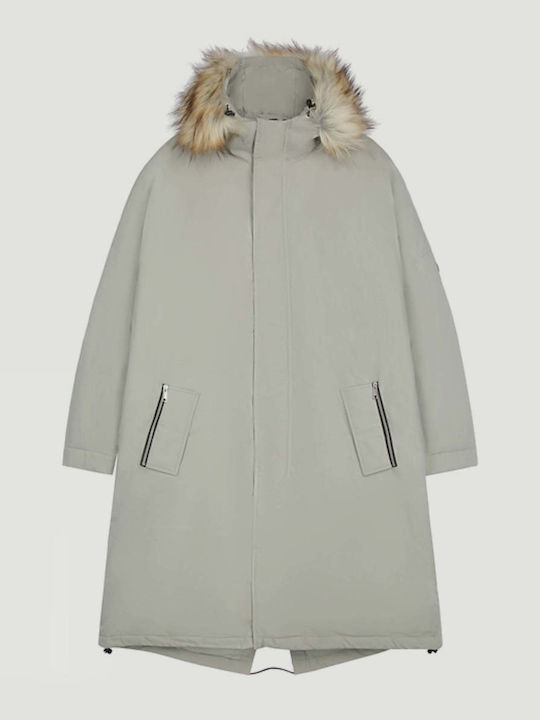 Herren Jacken Parka Grau