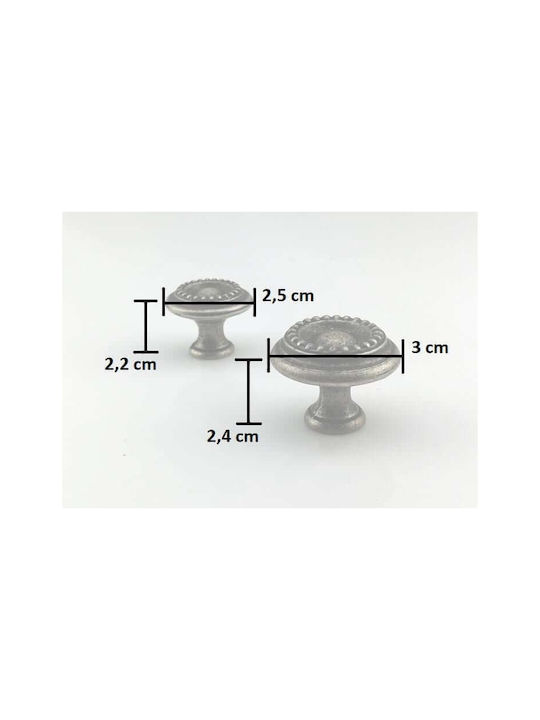 Besana 2297 Möbelknopf Paliωμένος Σίδηρος Φ25mm