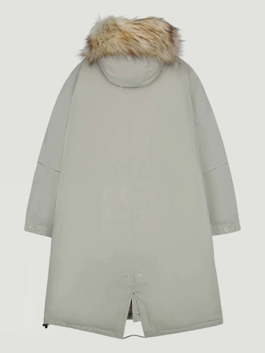 Herren Jacken Parka Grau