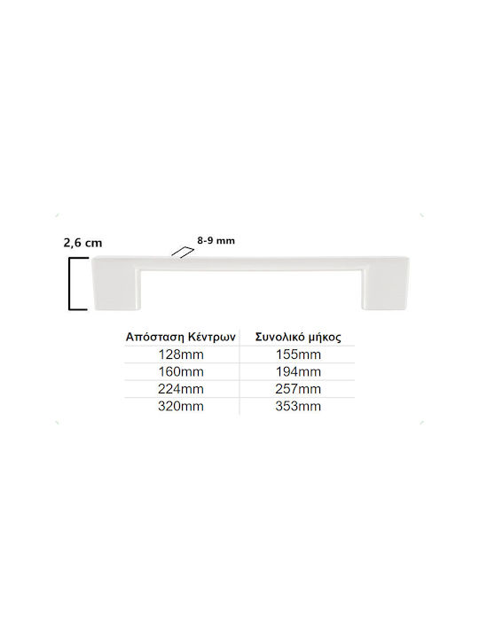 Λαβή Επίπλων Perfect 723 Ματ Μαύρο 320mm