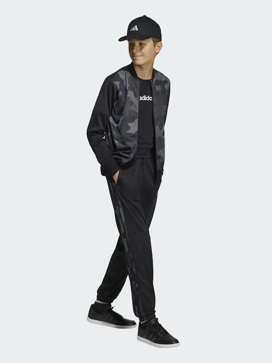 Kids Sweatpants Set Black/Carbon 3 Stripes