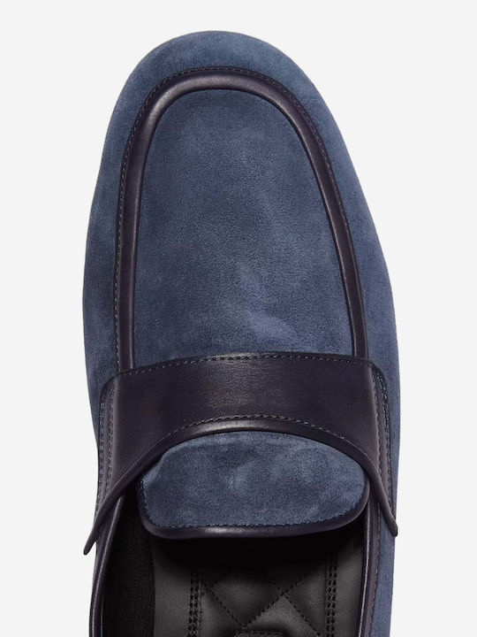 Suede Ανδρικά Loafers σε Μπλε Χρώμα