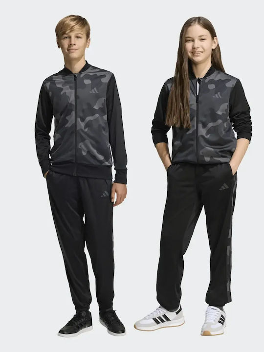 Kids Sweatpants Set Black/Carbon 3 Stripes