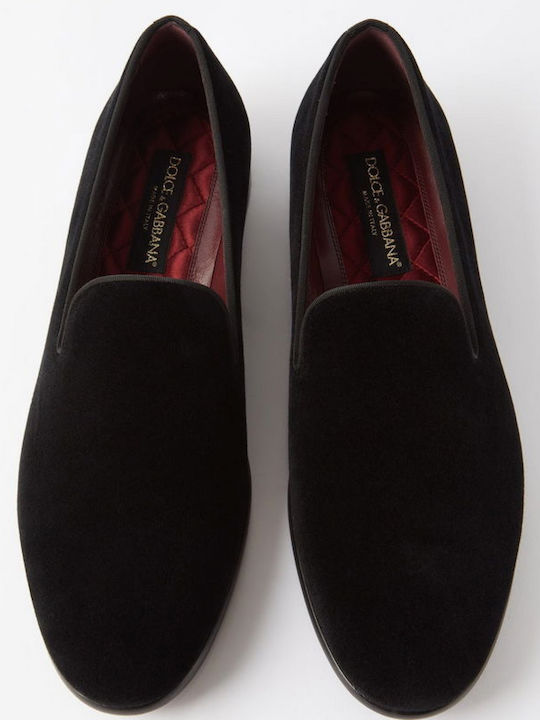 Suede Ανδρικά Loafers σε Μαύρο Χρώμα