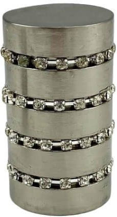 FS Metallisch Vorhangstange Einfach Φ25mm 120cm Matt Nickel / Strass
