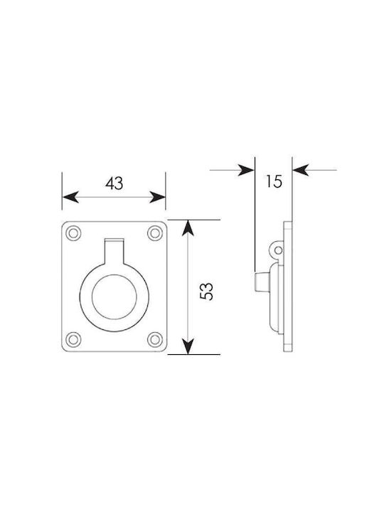 Zogometal 269 Mânere Îngropate Pentru Uși Bronz 53mm 269