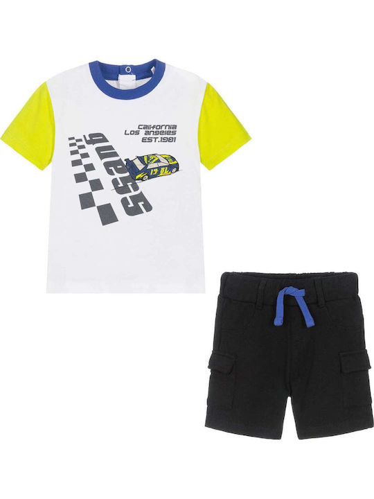 Kids Set with Shorts Summer 2 Pieces White