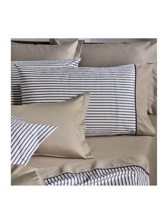 Down Town Home Σετ Σεντόνια Μονά 175x255εκ. Beige (3τμχ)