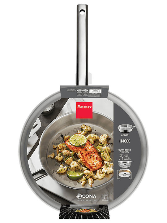 Metaltex Icona Pan Made of Stainless Steel 28cm