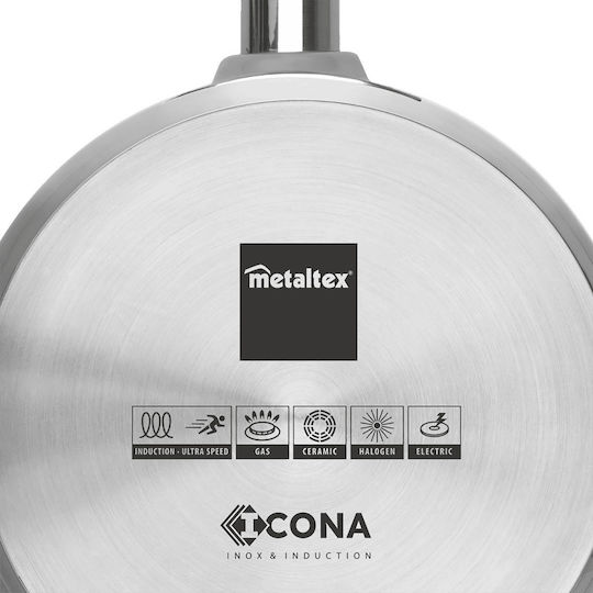 Metaltex Icona Τηγάνι από Ανοξείδωτο Ατσάλι 28cm