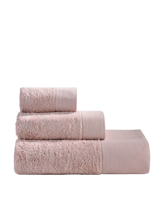 Down Town Home Πετσέτα Χεριών Dusty Pink Βάρους 600gr/m²