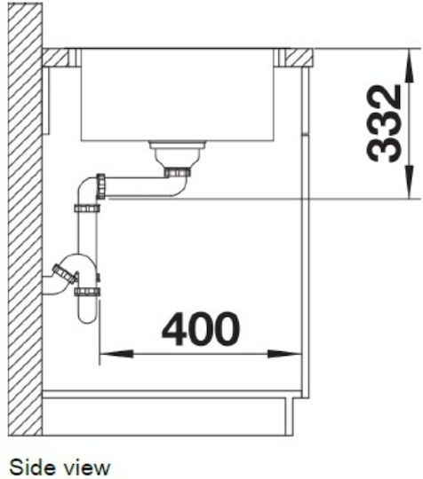 Blanco Drop-In Sink Synthetic Granite W78xD50cm