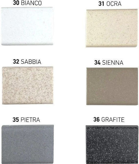 Sanitec Ultra Granite SAN.819.BI Drop-In Chiuvetă din Granit Sintetic L50xW40cm Bianco
