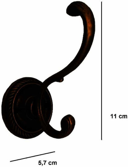 Wandhalterung Besana 7710000 Dunkle Ölgeriebene Bronze 5,7x11cm