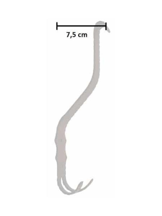 Galbusera Antique Wall Hanger Metal 2 Hooks Copper 4.4x7.5x23.2cm