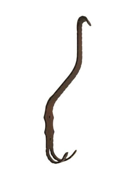 Galbusera Antique Wall Hanger Metal 2 Hooks Copper 4.4x7.5x23.2cm