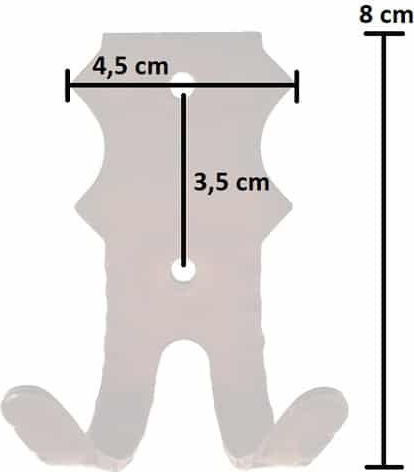 Handgefertigte Galbusera 1038 Antik Rost Wandhalterung 5x8cm