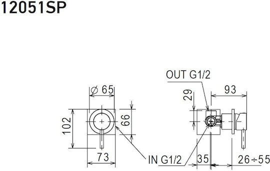 Combiner Încorporat Deviator 2 Ieșiri La Torre New Tech 12051sp-221 + 34374-221 Alamă Antică 2 Orificii